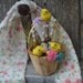 Miniature Easter basket with chicks