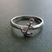 ahoy . silver . anchor stacking  ring . size 8