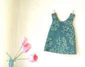 bamboo and birds pinafore 2T