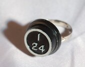 Vintage Bingo Piece I24 Ring