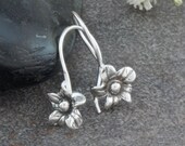 Sterling Silver Little Flower Earrings II