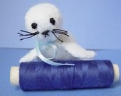 Little white felt seal - Percy