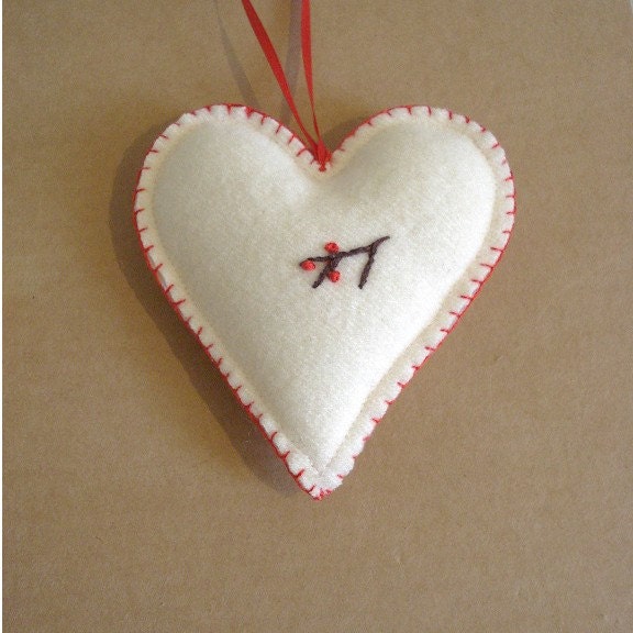 Single red berry heart