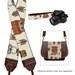 DSLR Camera Bag Slr Camera Messenger Bag Vegan Brown Leather Cute Owl Zipper Padded Deluxe Model (RTS)
