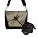 SALE Womens Padded DSLR Camera Bag Slr Camera Bag Purse Messenger Camera Bag  Zipper Pocket - Deluxe Vintage Dragonfly black (RTS)