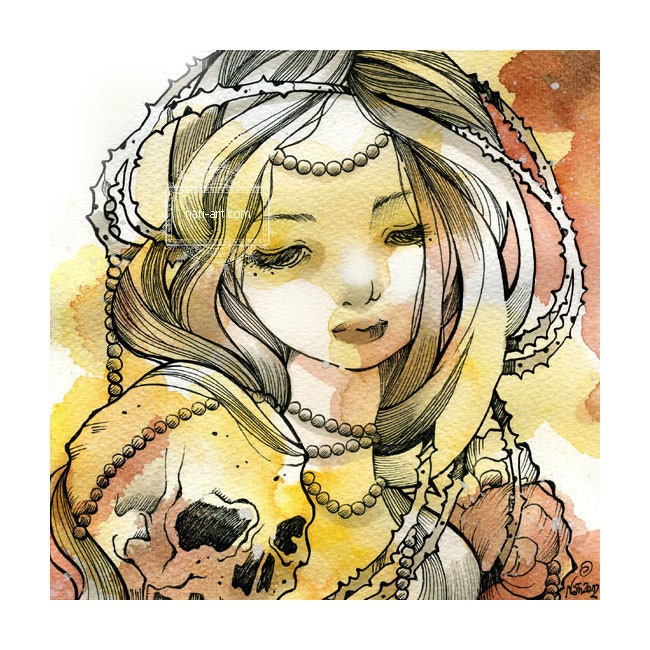 Roses - Art Nouveau - Gothic - ORIGINAL illustration by Natalia Pierandrei
