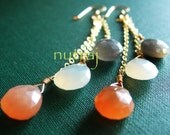 Criminally Chic Moonstone and Gold Earrings - by nutraj on Etsy