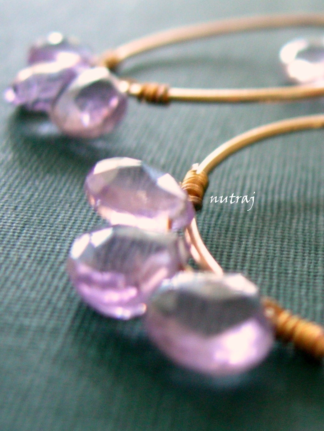 Whispering Colors - Lilac Amethyst Hoops