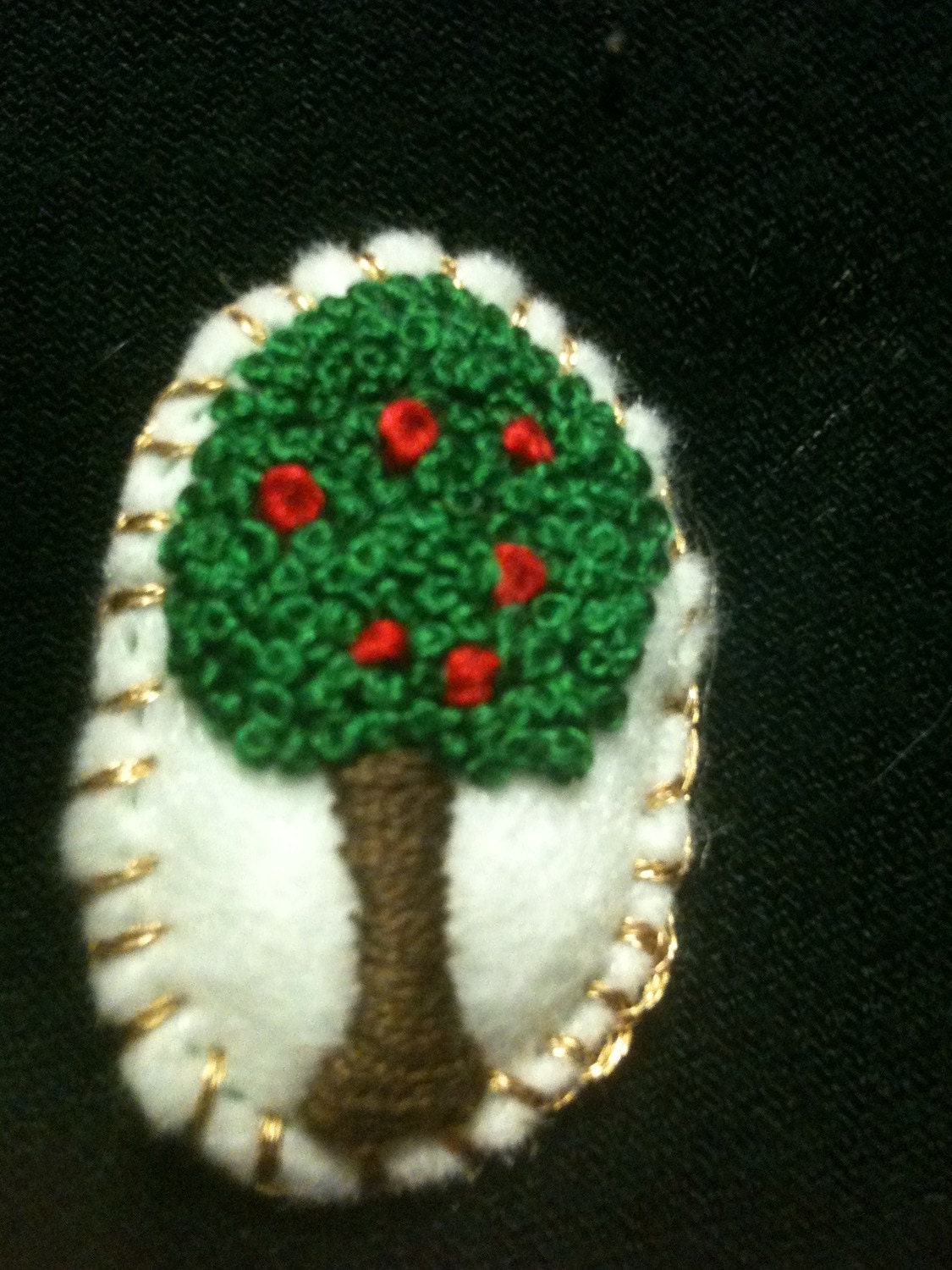Tornado  Relief - Apple Tree Brooch