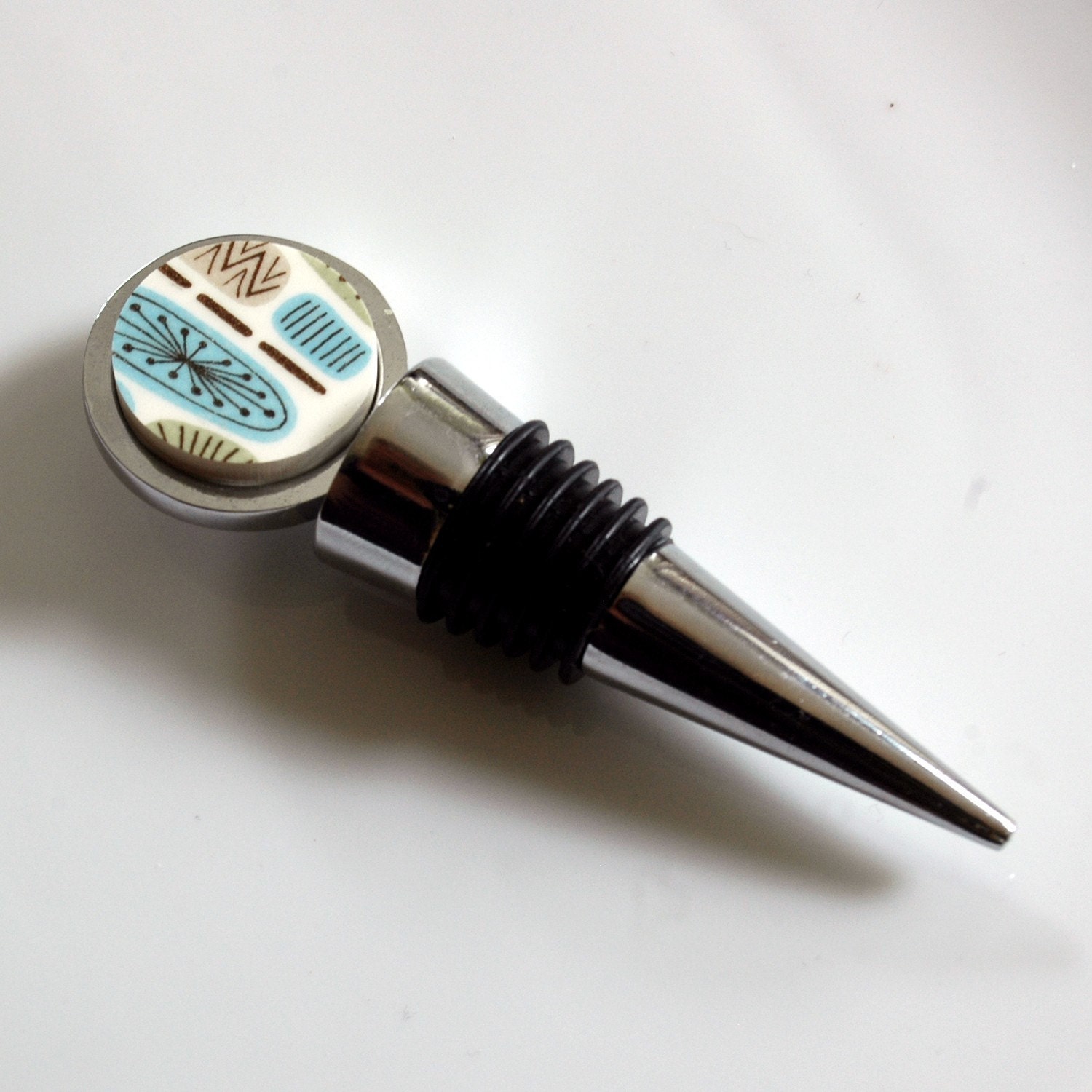 Recycled China Wine Bottle Stopper - Blue Temporama