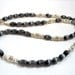 Black Necklace, Smokey Black Mystical Jewelry, Silver Bead Necklace, Gothic Necklace, Black and Silver Beaded Jewelry