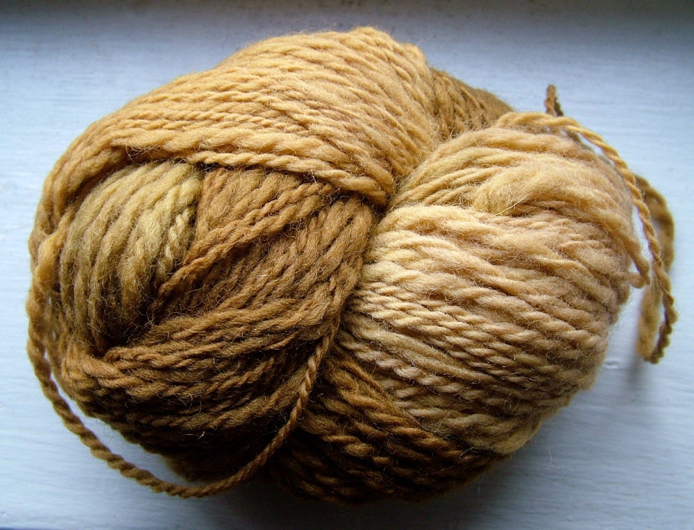 LATTE - (150 yards) - Supersoft Naturally Coffee Dyed Worsted Wool Yarn Hank
