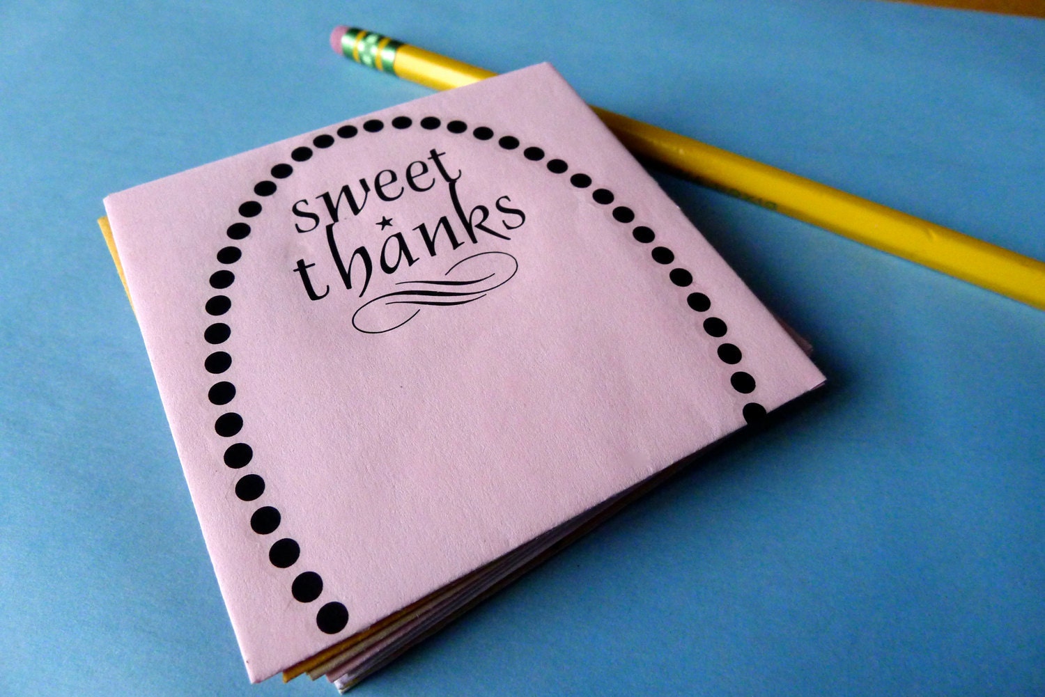 FLASH THANK YOUS - 9 upcycled mini envelopes w/ handwritten calligraphy notes