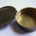 Vintage Brass Round Porcelain Pill Box Japan