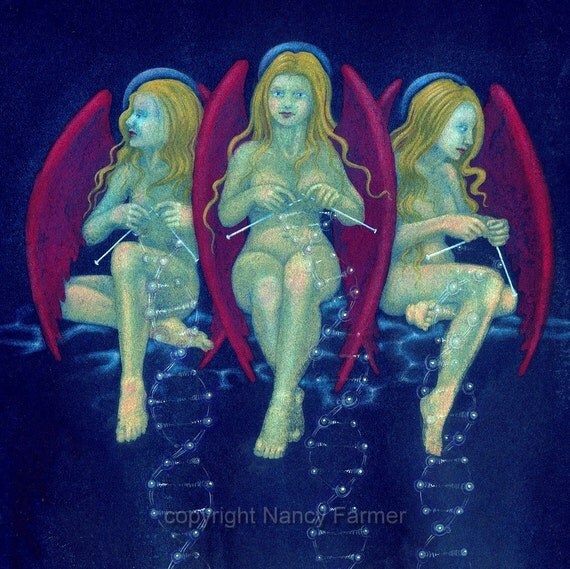 DNA Angels II - what happens when science meets religion... signed 10x18.5 inch print