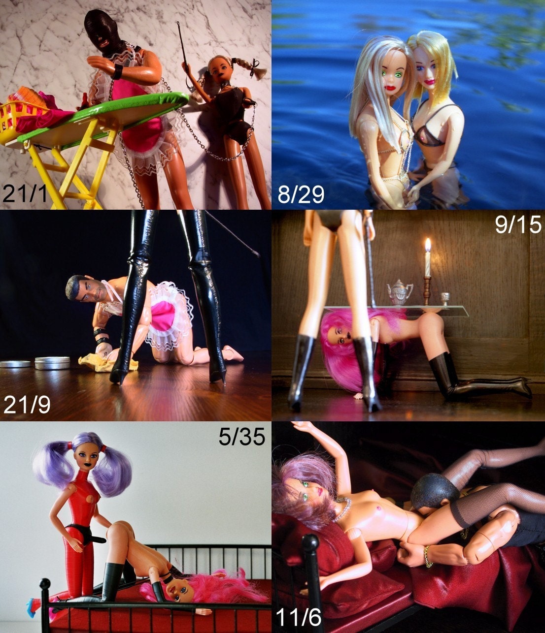 10 Fetishdollies cards - fetish,erotic,kinky, gay, lesbian, rude, risque, weird or just plain silly.   (mature)