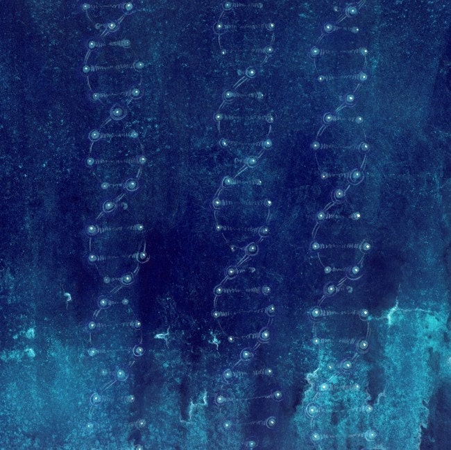 DNA Angels II - what happens when science meets religion... signed 10x18.5 inch print