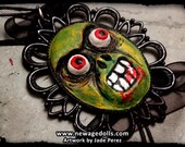 Bloody Monster Face Cameo Necklace