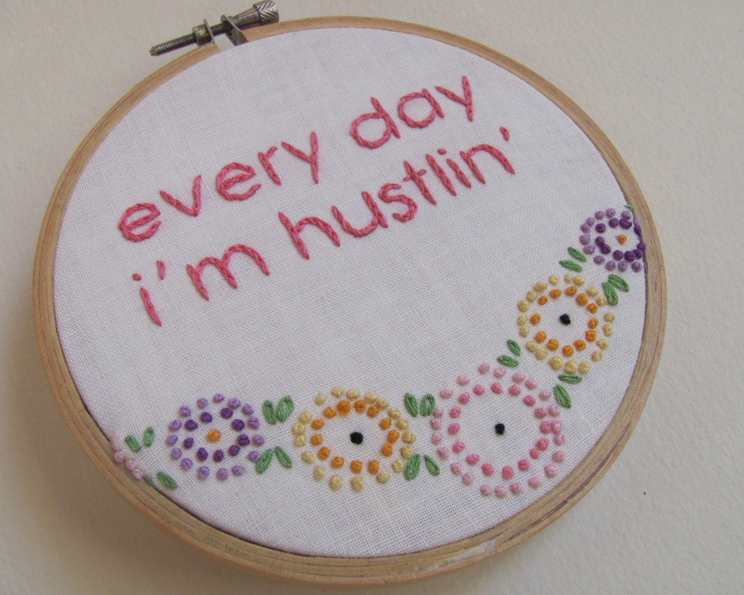 CLEARING SHOP SALE - Embroidered Rap Lyrics: Hustlin' by Rick Ross