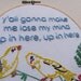 Embroidered Rap Lyrics: Party Up by DMX - In Round Embroidery Hoop