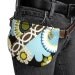 Tree Tops Dusk - Hipster - Convertible Hip Belt Bag Turquoise Brown Flowers Butterflies