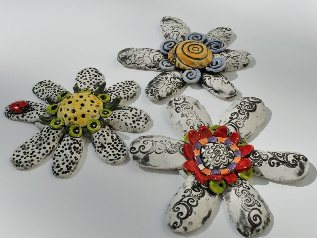 Jester Wall Flower Handmade Pottery