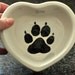 black and white Custom heart shape pet dish personalized bowl for dog or cat