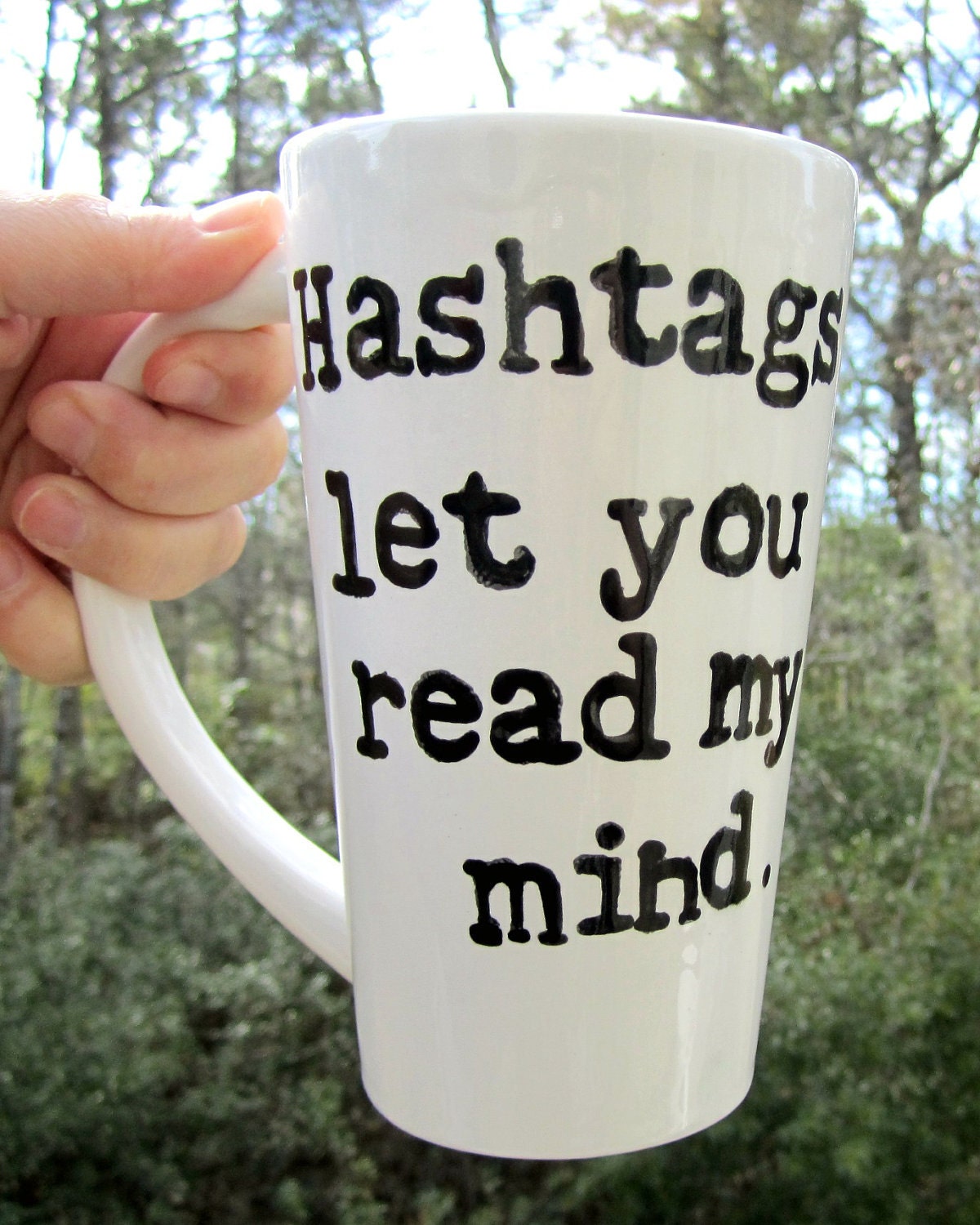 16 oz ceramic mug personalized with your words text style fun