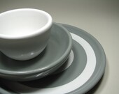 Storm and Snow. Simple 3 piece Place Setting (Made to Order)