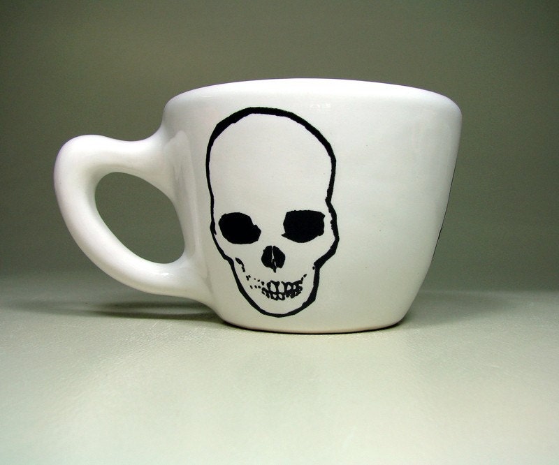 12oz cup skull (white) Made to Order / Pick Your Colour