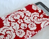 eReader Cover  - Kindle Case -Red and White Floral
