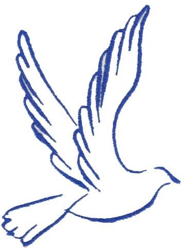 a dove outline