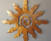 Metal Sun Burst Southwest Art Rusted Wall Hanging XX Large 36 Inch