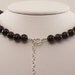 Black White Necklace Sterling Silver Chunky