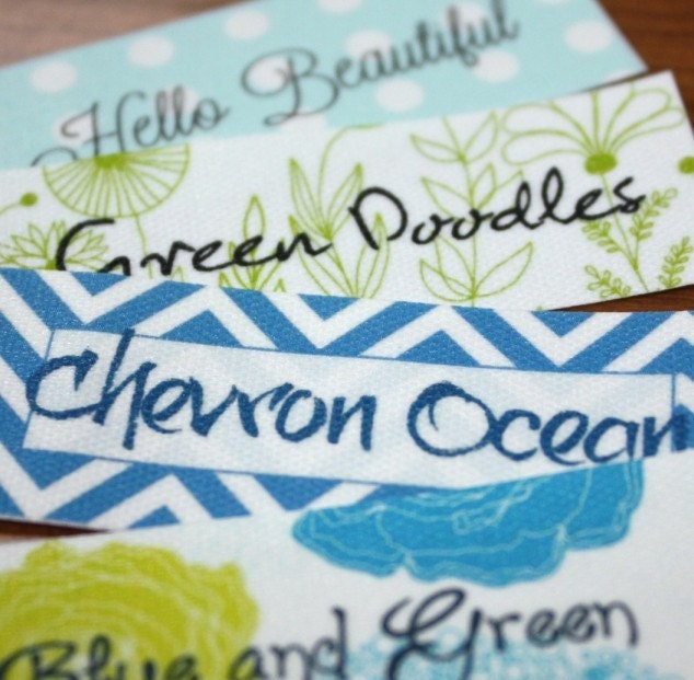 60 Custom Printed Fabric Labels REORDER ONLY or your own finished artwork