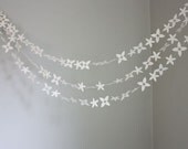 cream flower paper garland. 10 ft.  wedding decoration, bunting, photo prop, party decoration,wedding garland
