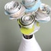 rolled paper roses. repurposed atlas.  small. set of 5