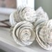 paper roses. repurposed book. small. set of 5