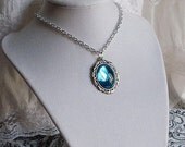 Gothic Sky Blue Stunning Cabochon Pendant