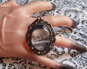 Contemplation--Vintage Skull Image Pendant