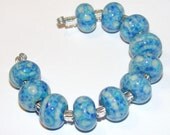 SPRING CLEANING SALE Tidepool handmade lampwork beads