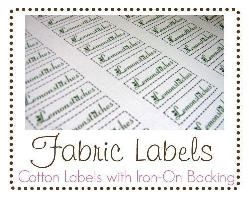UNCUT Fabric Labels with iron-on backing