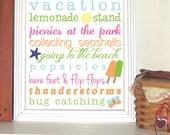 Summer Subway Art Printable Wall Art by BitsyCreations Instant Download
