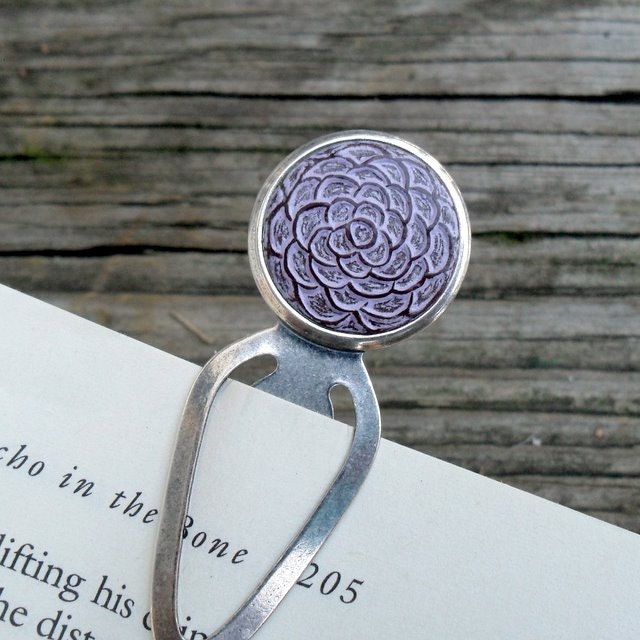 Lavender Purple Mum Chrysanthemum Flower Bookmark
