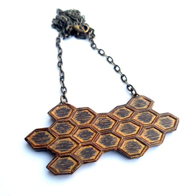 20% OFF SALE - Honeycomb Necklace - Mother Natures Gold