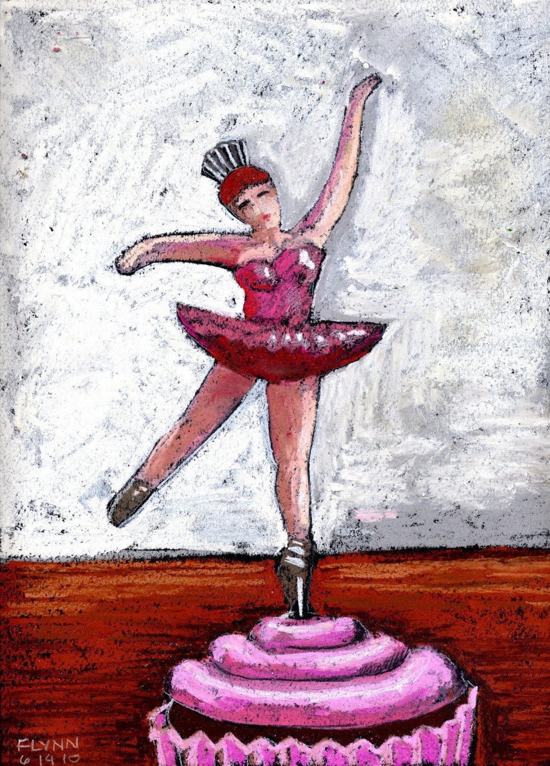 Ballerina Cupcake Print