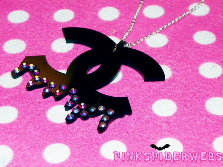 Melting Coco Chanel Logo Necklace