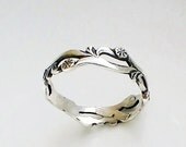 SALE Dandelions Ring Sterling Silver BAND Ring