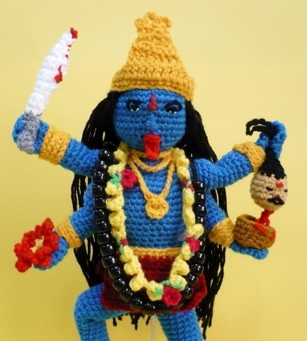 Goddess Crochet Pattern Amigurumi Doll Pattern PDF Instant Download Goddess Hindu Goddess Kali