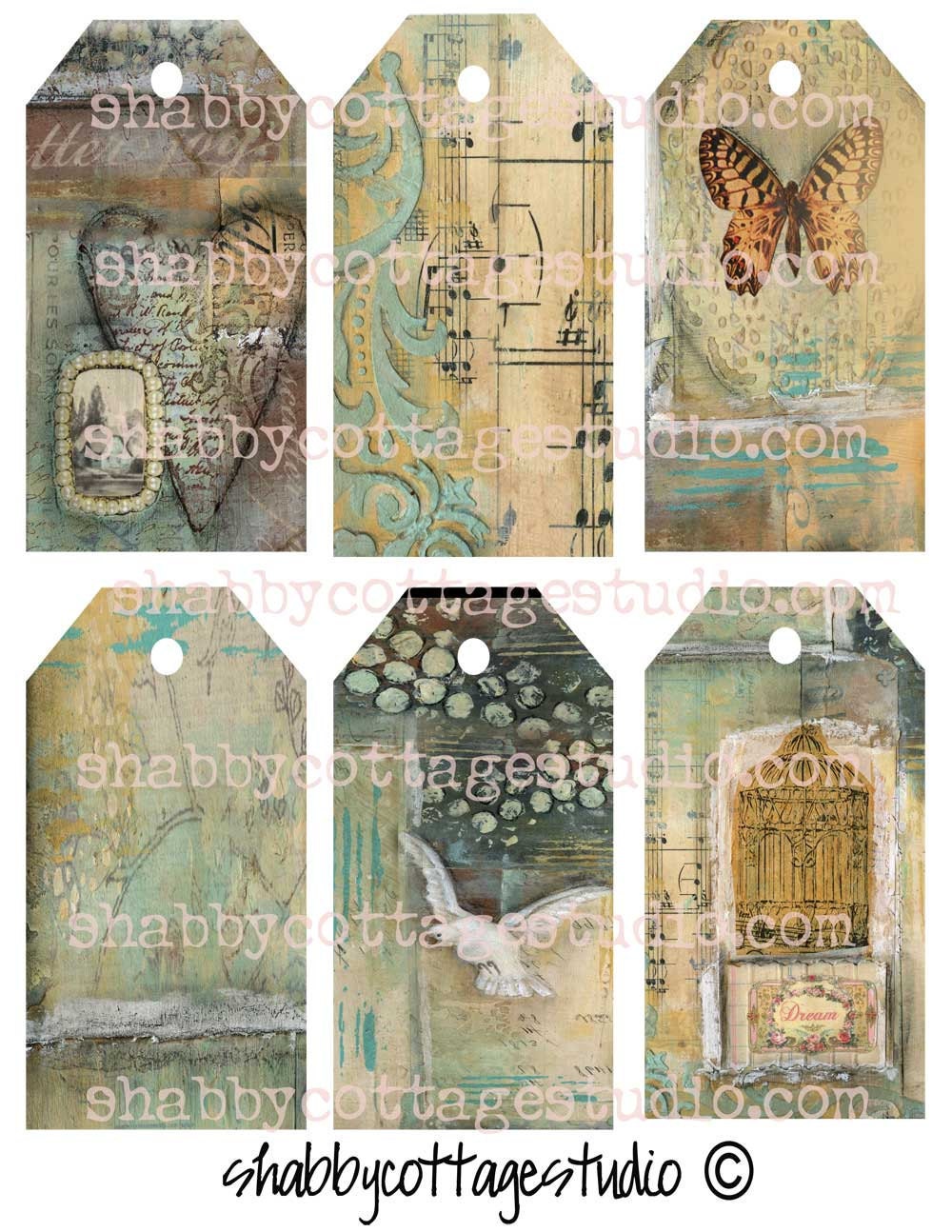 DIGITAL Download Collage Tags1